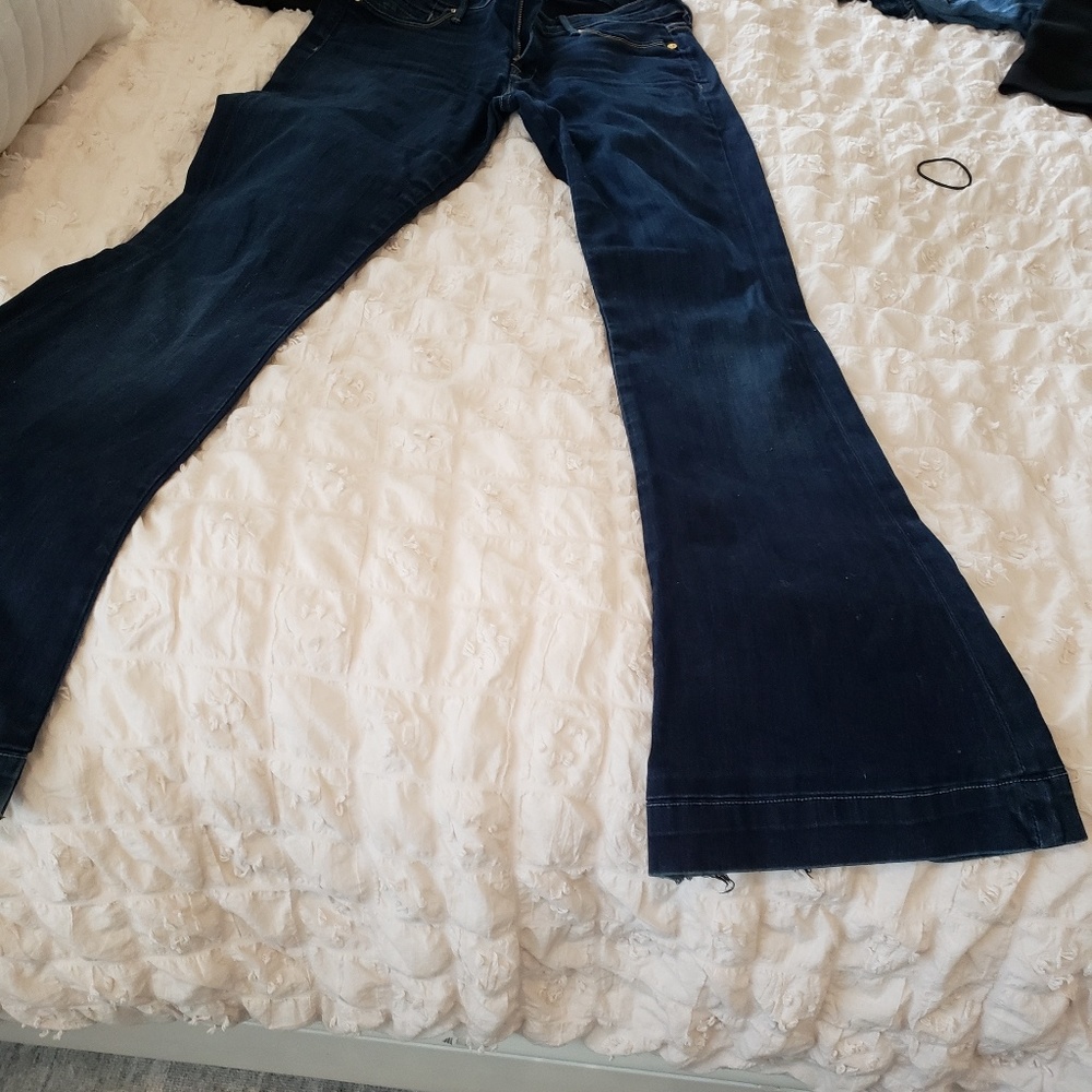Highend jean has wear on bottom but perfect fit